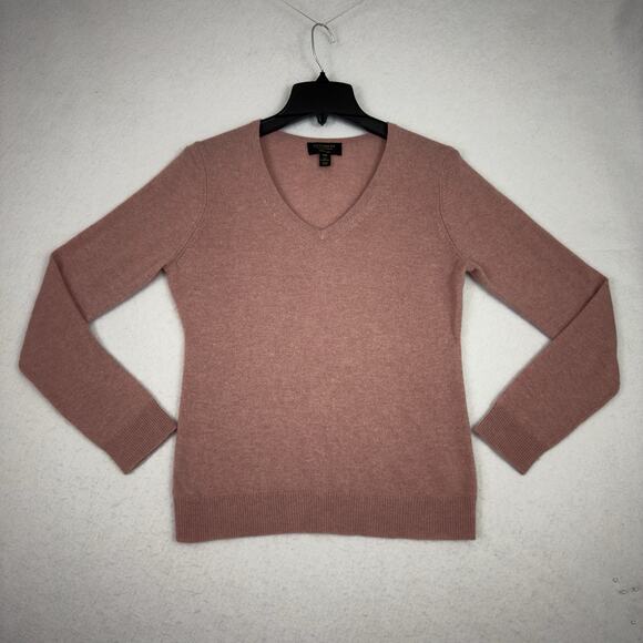 Charter Club 100% Cashmere Sweater P/M Pink V-Neck Soft Luxury Pullover - Picture 6 of 7